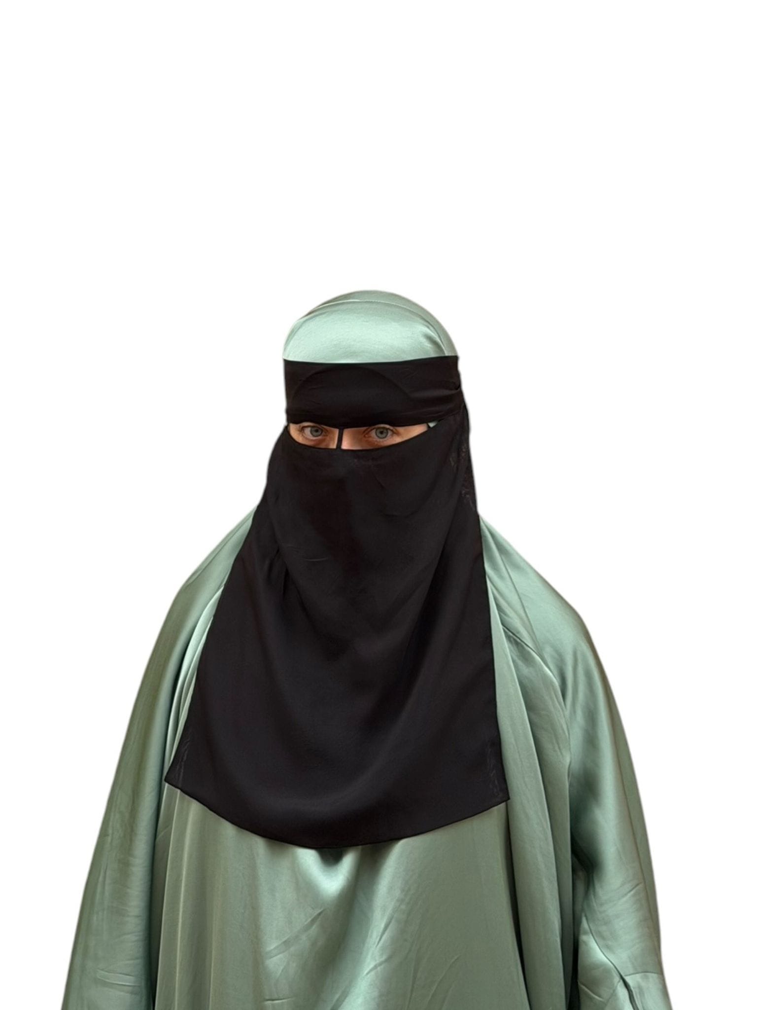 100% Silk Gaze Niqab with Nose String