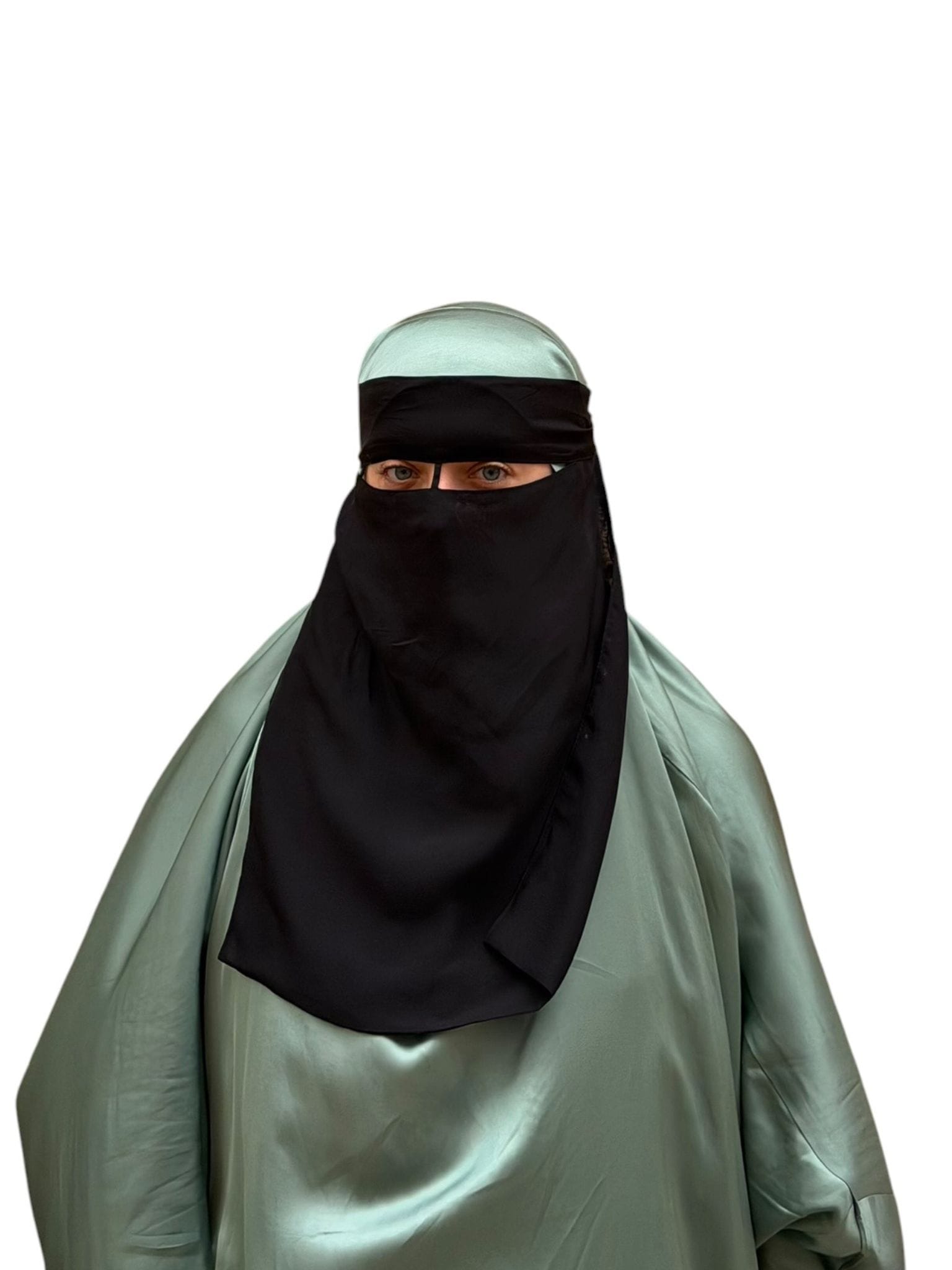 100% Silk Gaze Niqab with Nose String - Image 4