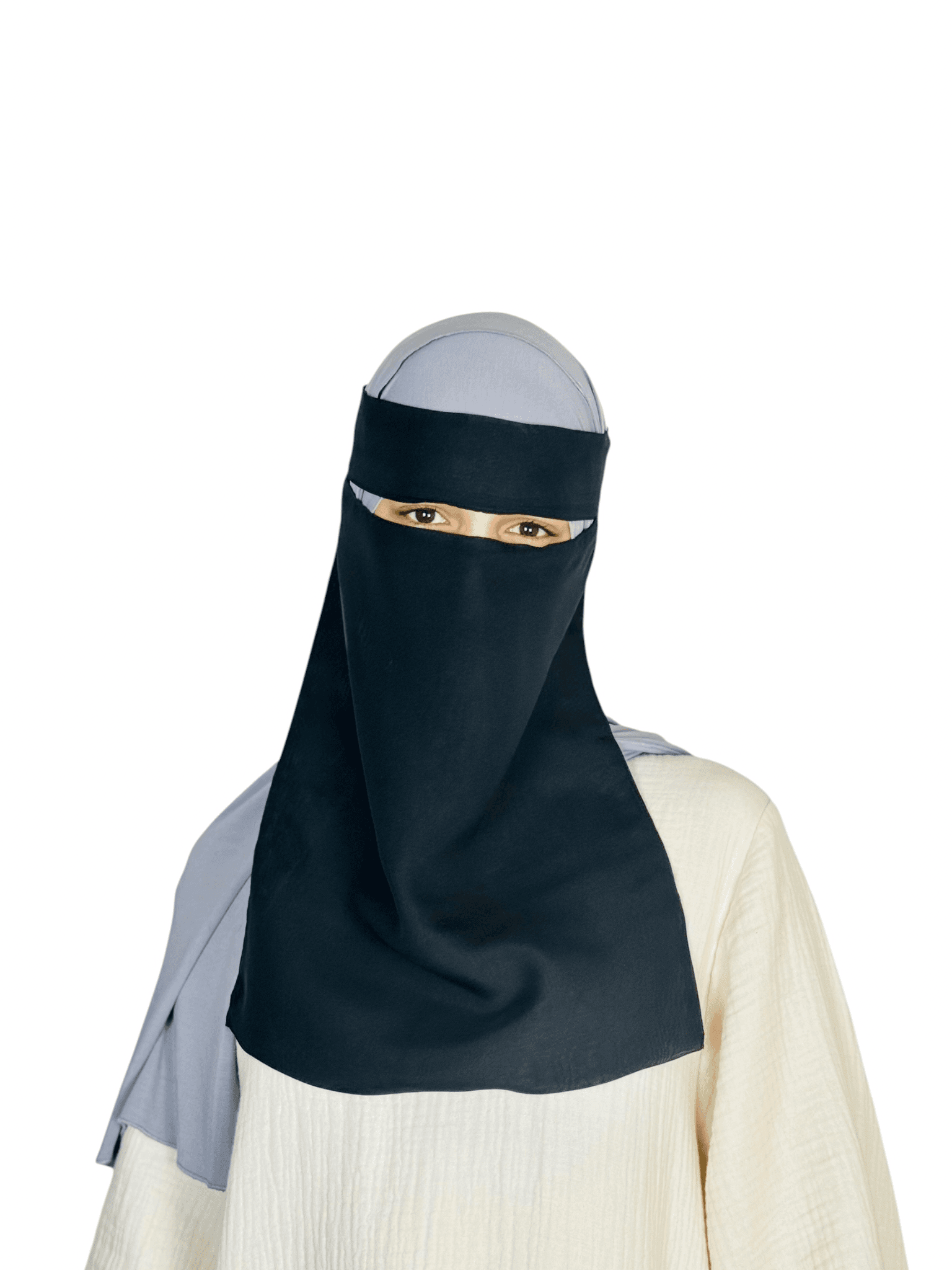 Silk/Cotton Georgette Niqab - Image 2