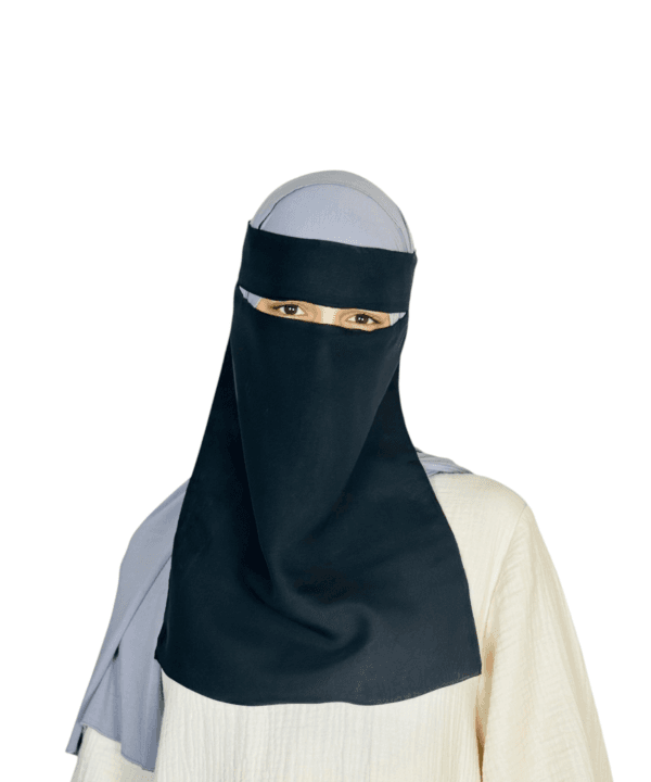 Silk/Cotton Georgette Niqab Black