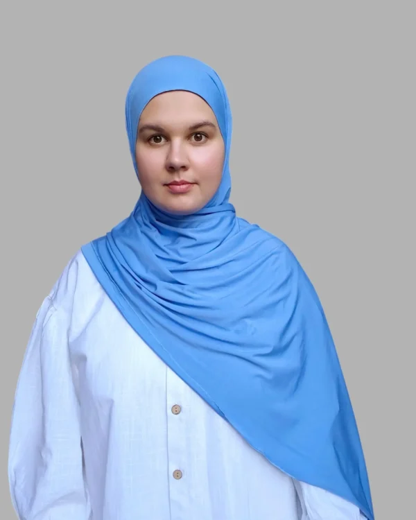 Bamboo Jersey Hijab Mediterranean Blue