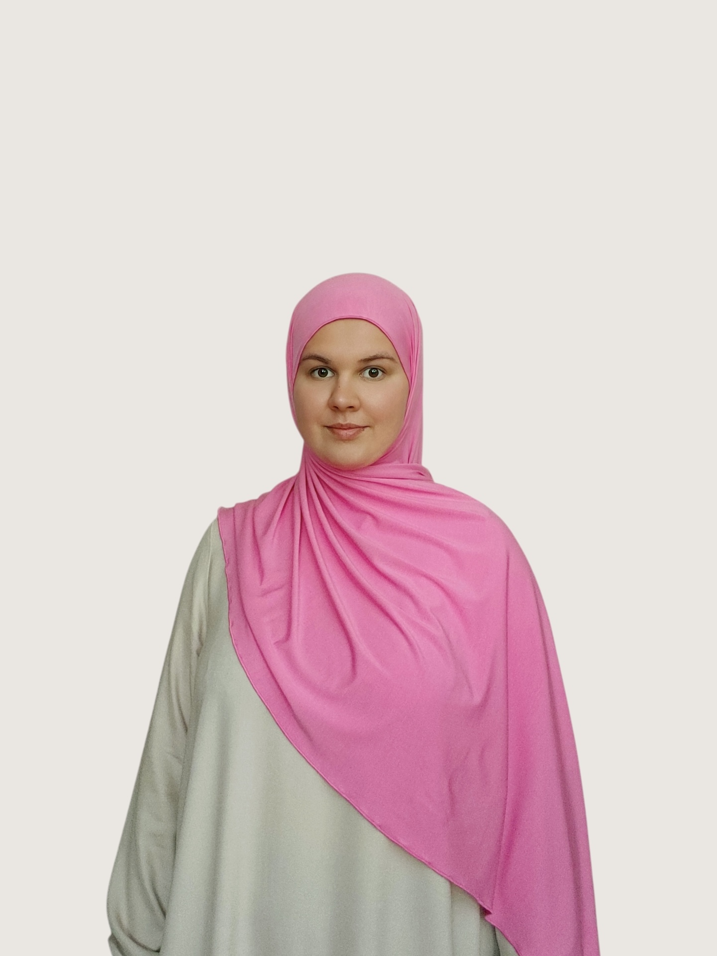Bamboo Jersey Hijab Pink Bloosom - Image 4
