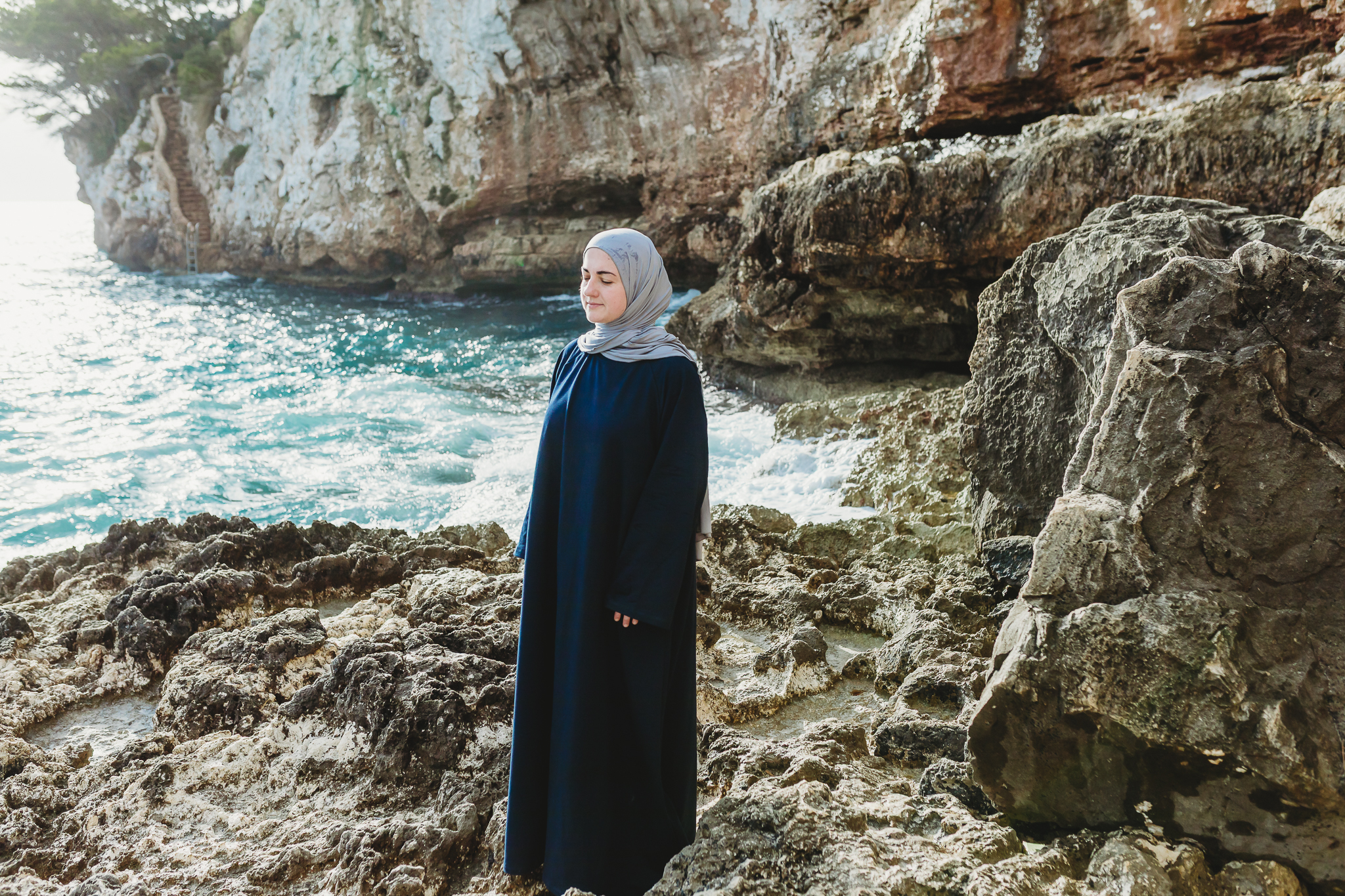 SUKUN Cotton Abaya - thick & breathable (Layl Navy) - Image 8