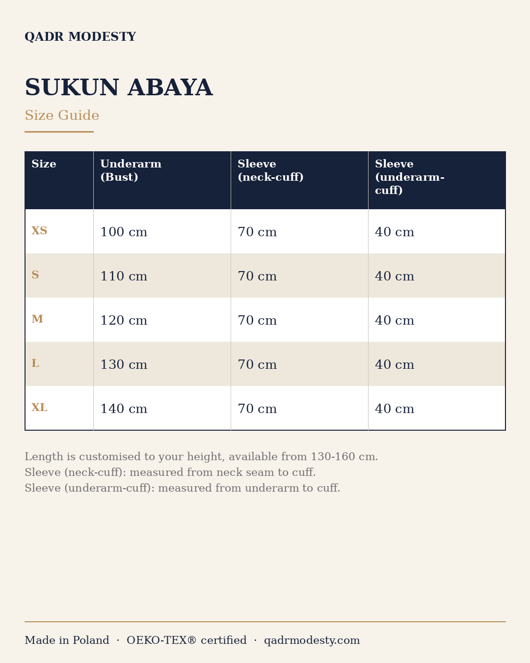 SUKUN Cotton Abaya - thick & breathable (Dune Beige) - Image 10