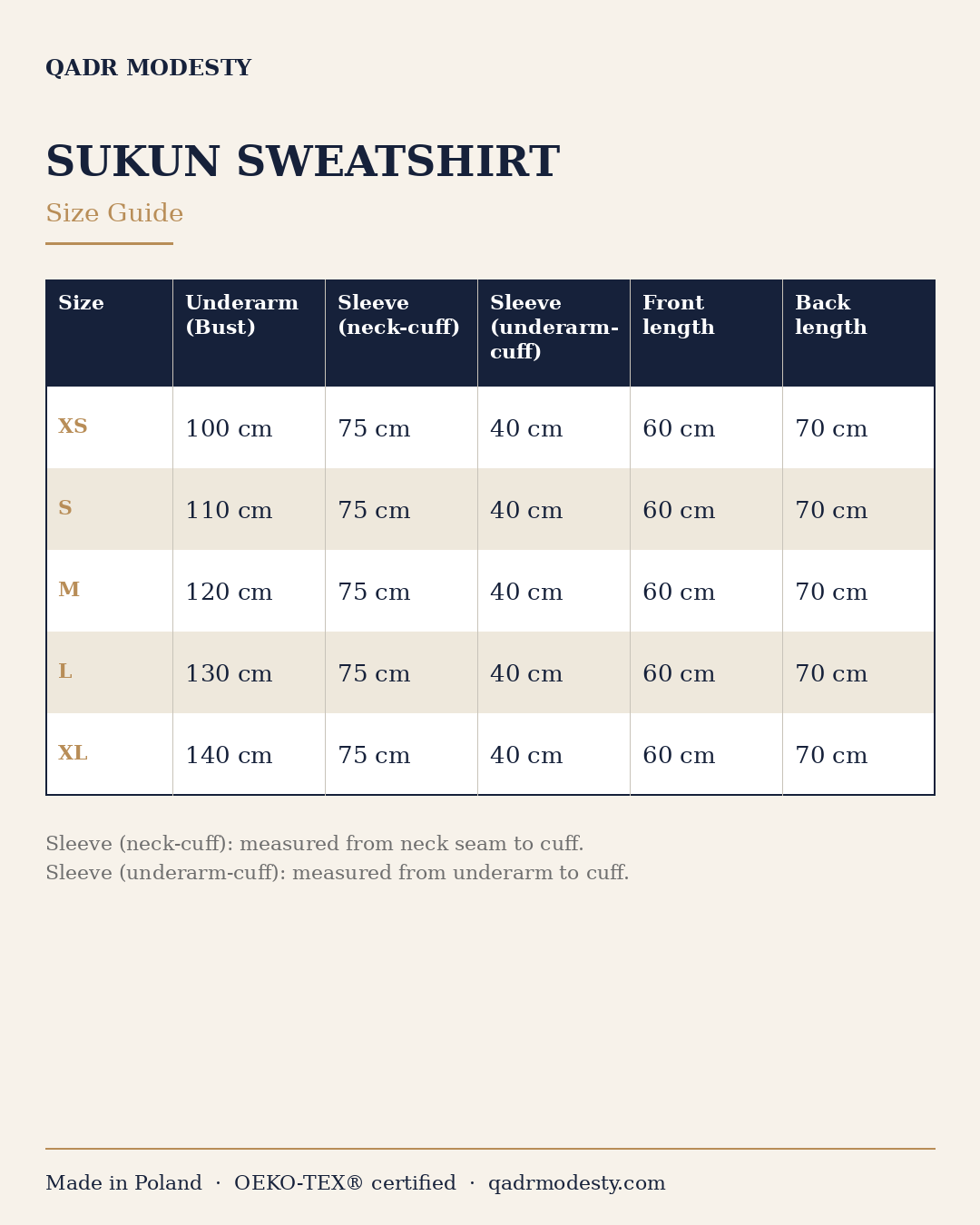 SUKUN Cotton Sweatshirt – thick & breathable (Dune Beige) - Image 17