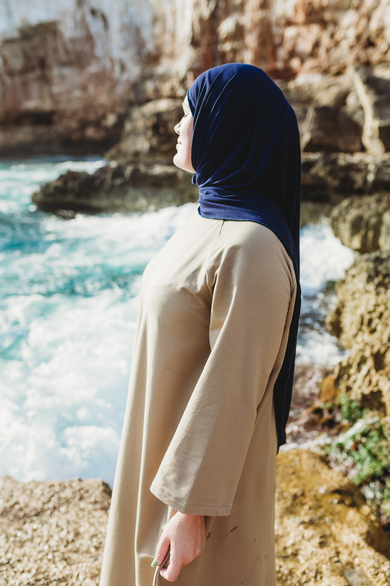 SUKUN Cotton Abaya - thick & breathable (Dune Beige) - Image 4