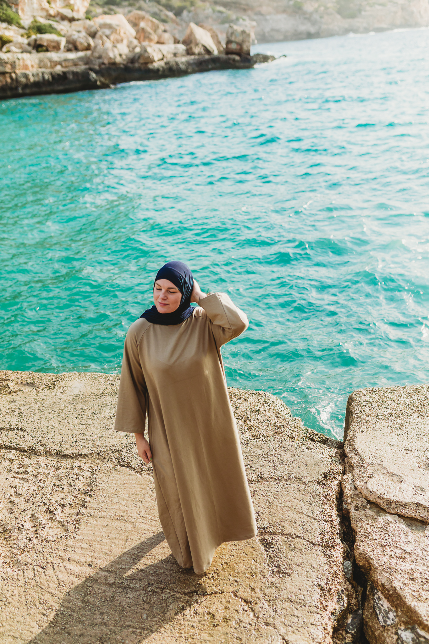 SUKUN Cotton Abaya - thick & breathable (Dune Beige) - Image 2