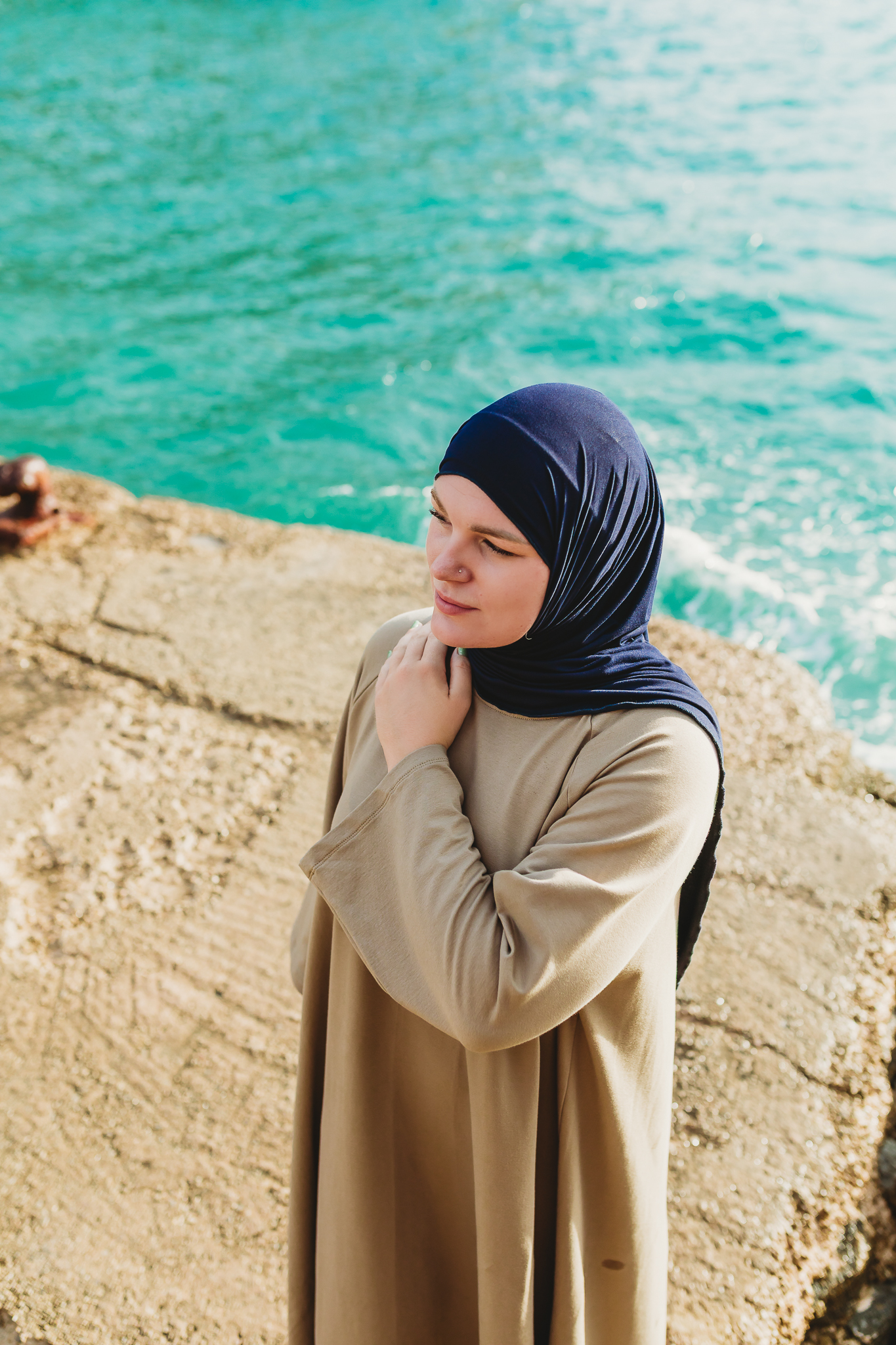 SUKUN Cotton Abaya - thick & breathable (Dune Beige) - Image 3