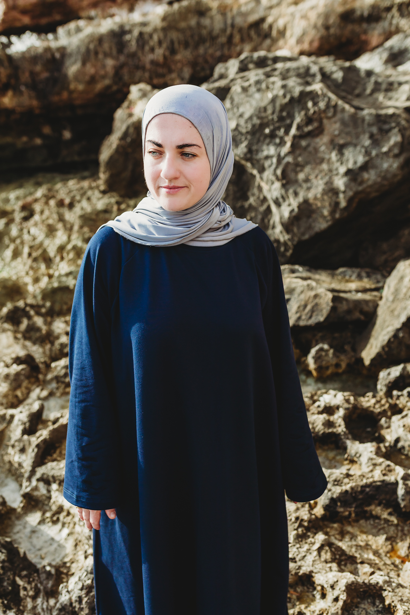 SUKUN Cotton Abaya - thick & breathable (Layl Navy) - Image 4