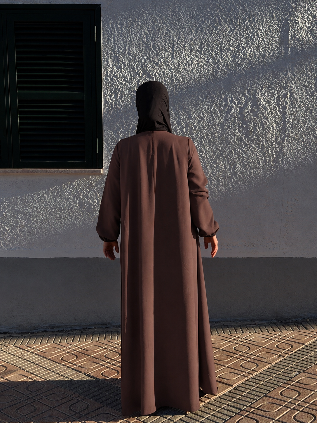 The Ease Modest Maxi Dress 2.0 Tencel Twill (Qahwa Brown) - Image 3