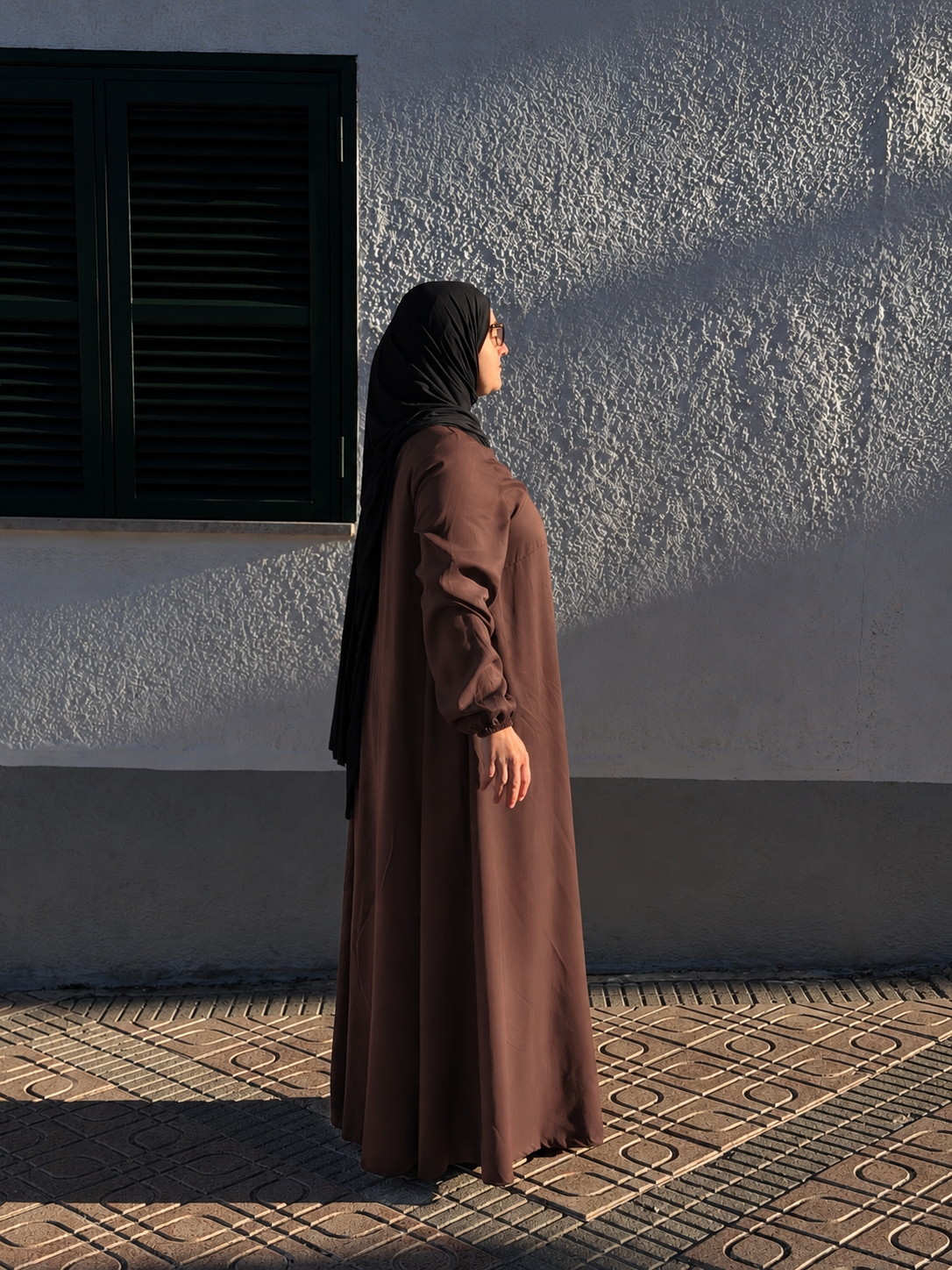 The Ease Modest Maxi Dress 2.0 Tencel Twill (Qahwa Brown) - Image 2
